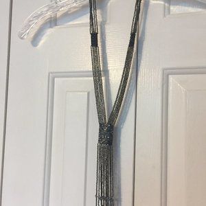 grey beaded necklace